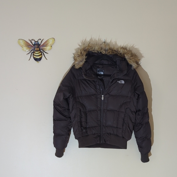 The North Face Jackets & Blazers - The North Face Dark Brown Jacket with Fur Trim